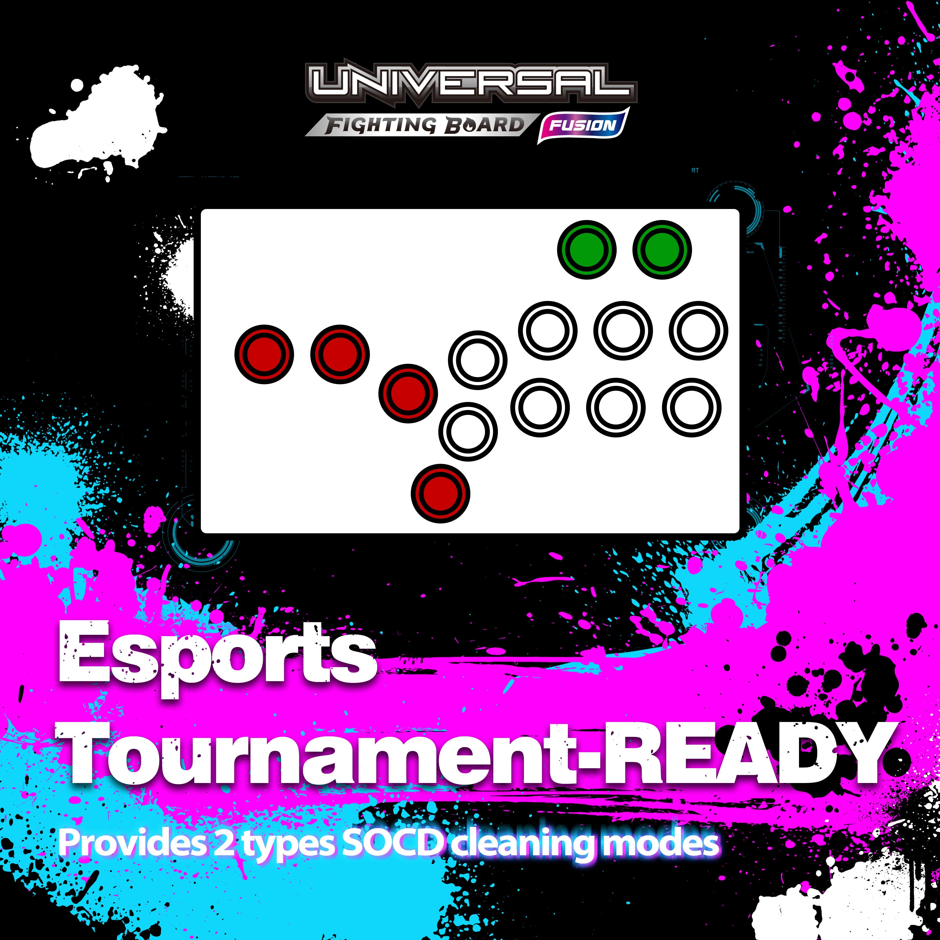 NOW SHIPPING - Brook UFB FUSION with HEADERS - Universal Fightboard Fusion - Built for PS5 Fighting Games