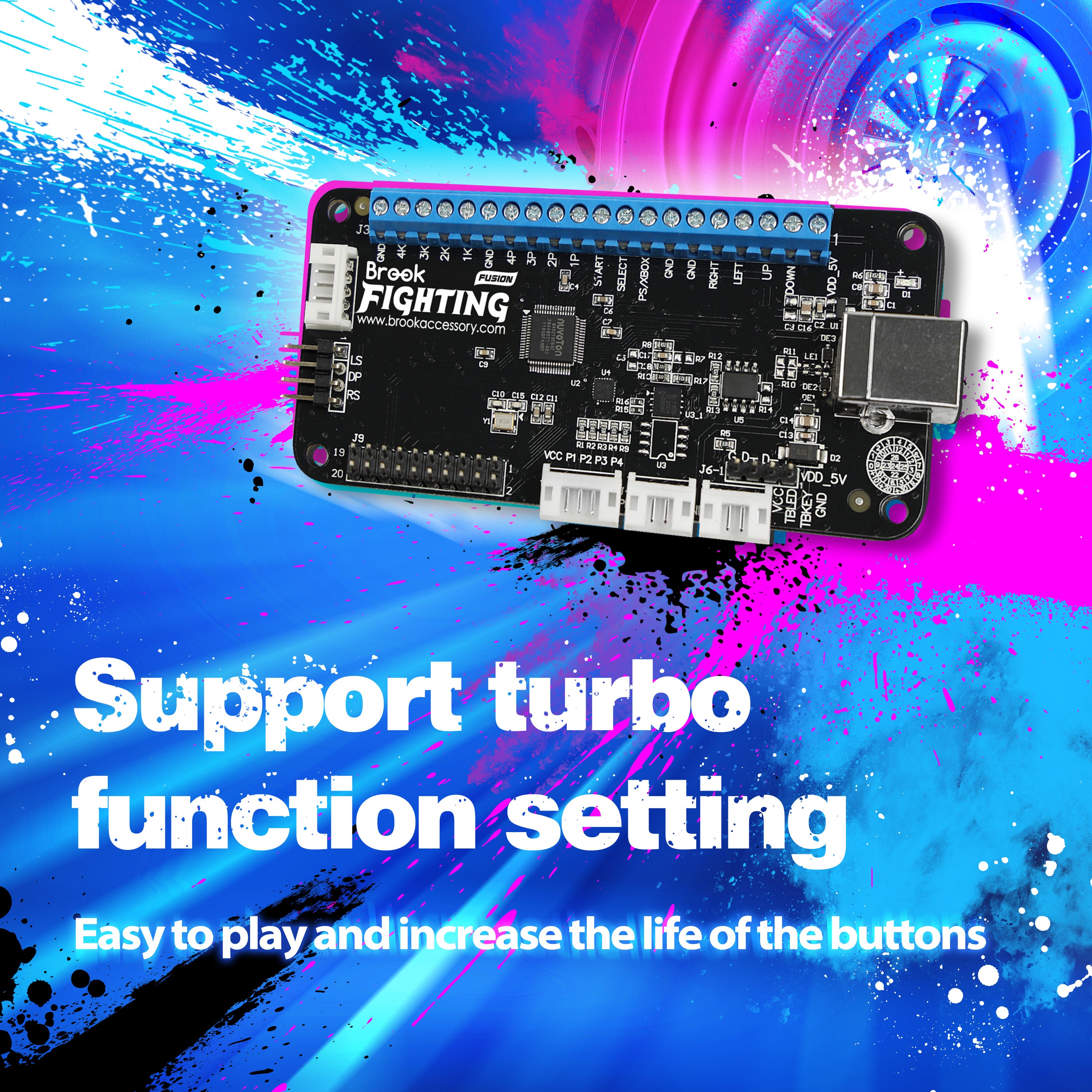 NOW SHIPPING - Brook UFB FUSION with HEADERS - Universal Fightboard Fusion - Built for PS5 Fighting Games