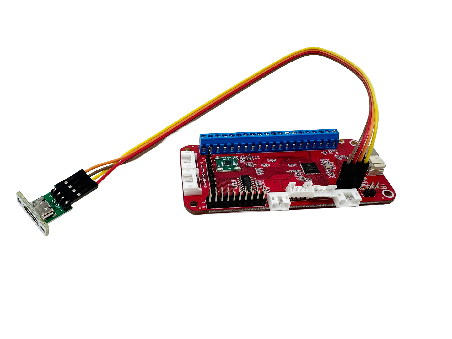 USB C Low profile breakout board panel mount with cable
