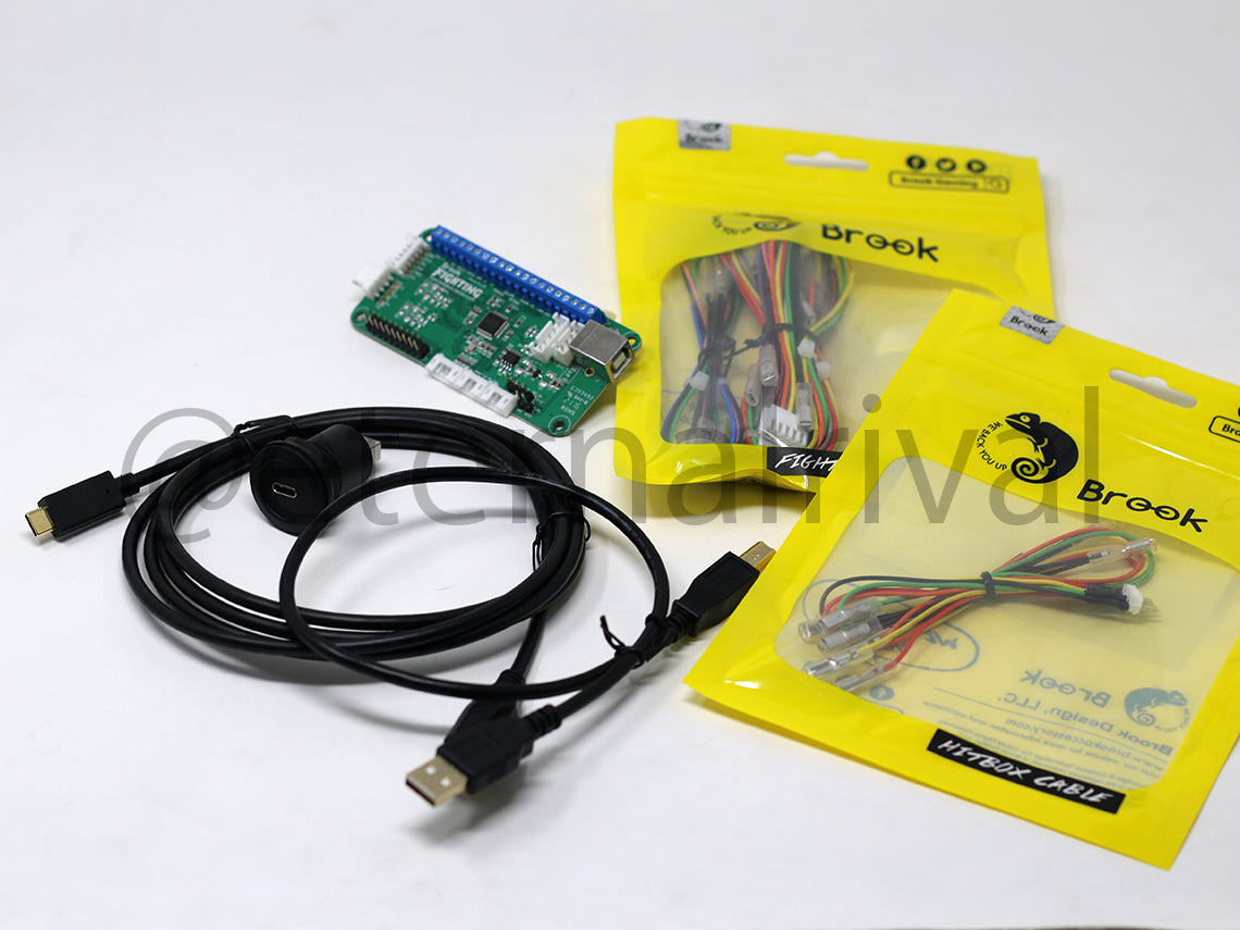 Adafuit USB C Stickless Kit or DUAL Layout : Brook Board, Cables, and Adafruit USB C Passthrough Kit