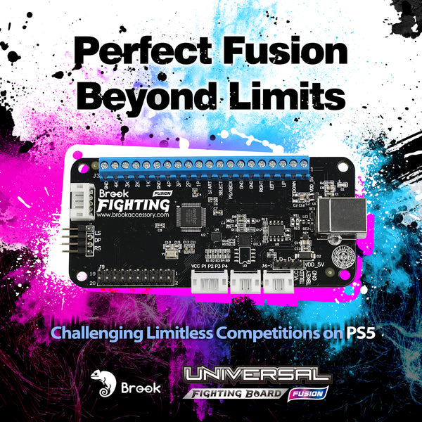 NOW SHIPPING - Brook UFB FUSION with HEADERS - Universal Fightboard Fusion - Built for PS5 Fighting Games