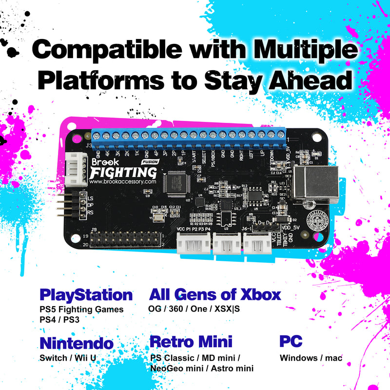 NOW SHIPPING - Brook UFB FUSION with HEADERS - Universal Fightboard Fusion - Built for PS5 Fighting Games