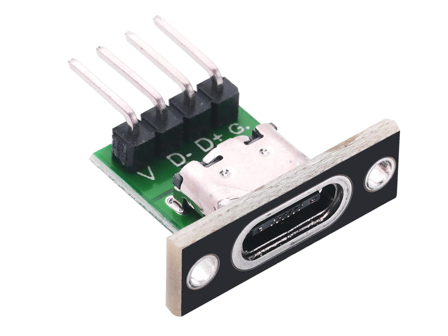 USB C Low profile breakout board panel mount with cable
