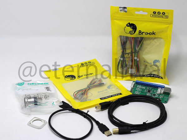 Neutrik Passthrough Stickless Kit or Dual Layout: Brook Board, Cables, and Neutrik Passthrough Kit